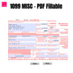 2024 1099 Misc Irs Forms Copy A Print Template Pdf Fillable With Inside Printable 1099 Form 2024