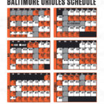 2024 Baltimore Orioles Printable Schedule | Maryland Stadium Authority For Orioles Schedule 2024 Printable