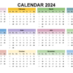 2024 Calendar Printable, ✓ Pdf, Excel And Image File   Free Intended For Calendars 2024 Printable Free