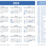 2024 Calendar Templates And Images for 2024 Printable Calendars With Holidays