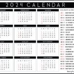 2024 Calendar With Holidays   World Of Printables Within 2024 Printable Calendars With Holidays