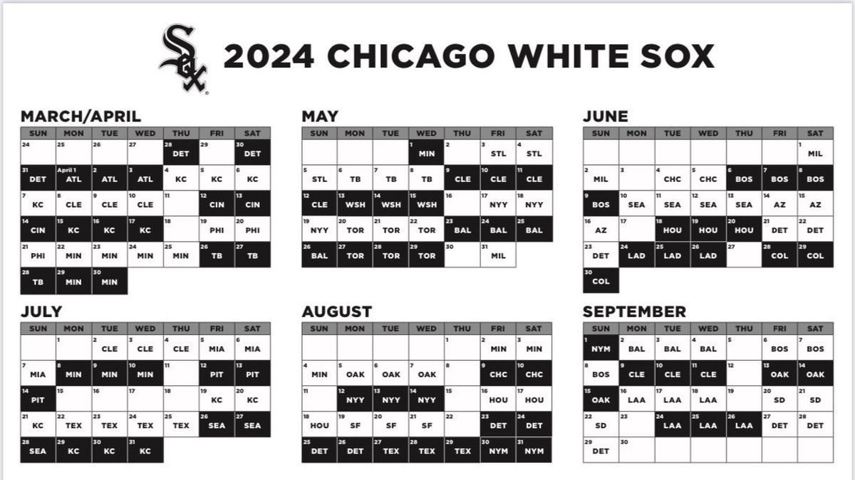 2024 Chicago White Sox Major League Baseball Schedule Released for Red Sox Schedule 2024 Printable