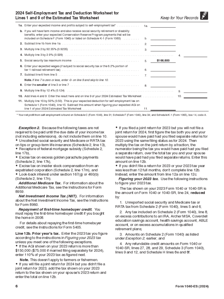 2024 Form Irs 1040-Es Fill Online, Printable, Fillable, Blank with regard to 1040 Form 2024 Printable