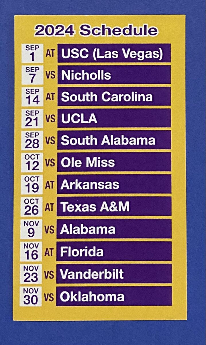 2024 Lsu Tigers Schedule 🏈 College Football Sked New‼️ Cool with Lsu Football Schedule 2024 Printable