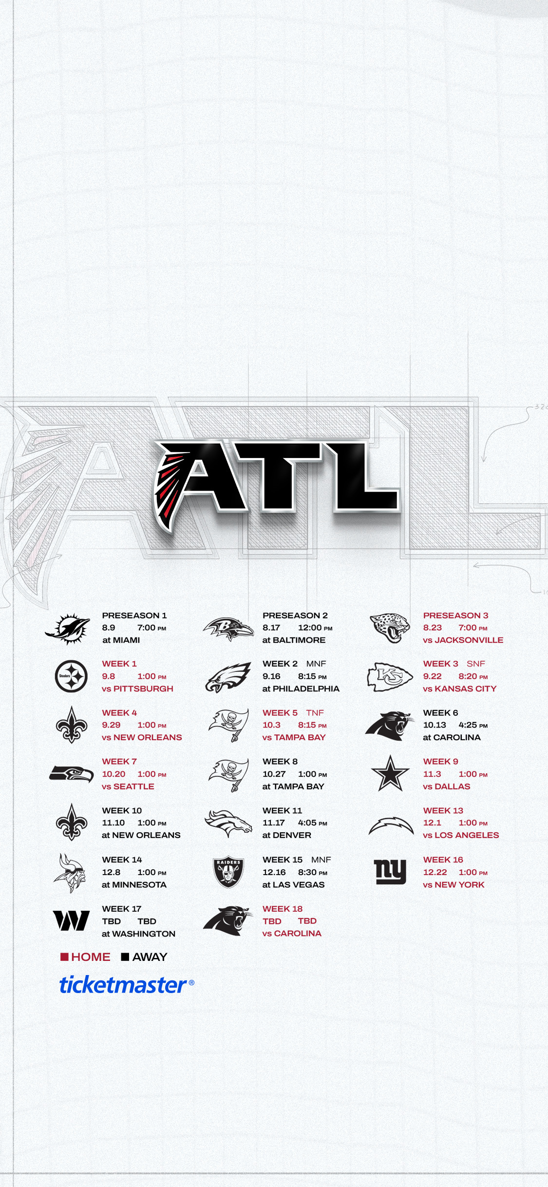 2024 Schedule Wallpapers for Printable Atlanta Falcons Schedule 2024