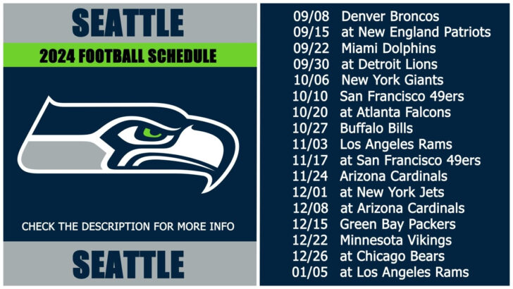 Seahawks Schedule 2024 Printable