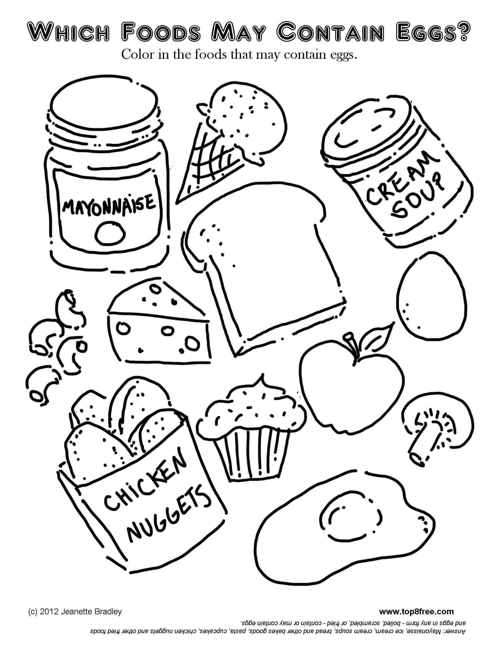 22+ Awesome Image Of Food Coloring Pages - Davemelillo within Printable Pictures of FoodColor