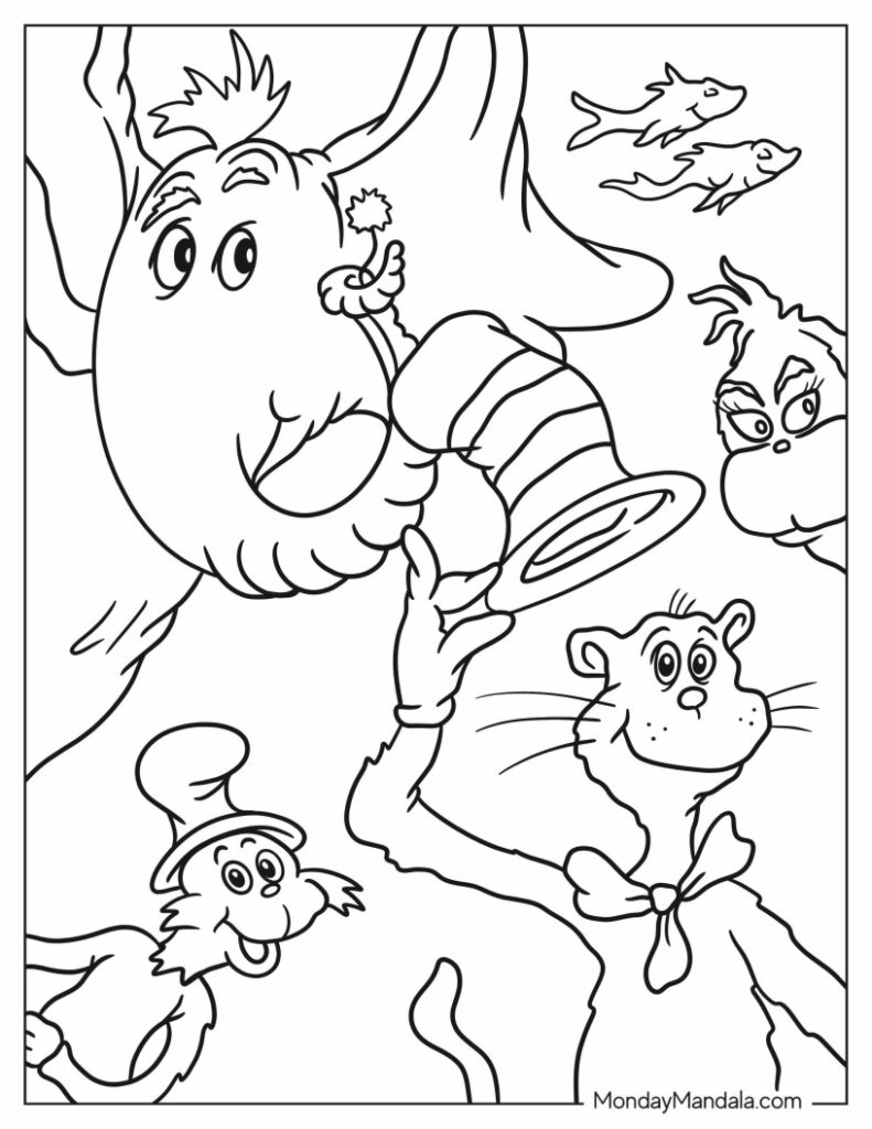 22 Dr. Seuss Coloring Pages (Free Pdf Printables) with Dr Seuss Coloring Printables