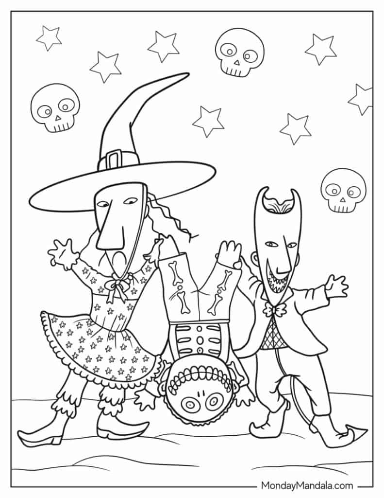 22 Nightmare Before Christmas Coloring Pages (Free Pdfs) inside Printable Nightmare Before Christmascoloring Pages