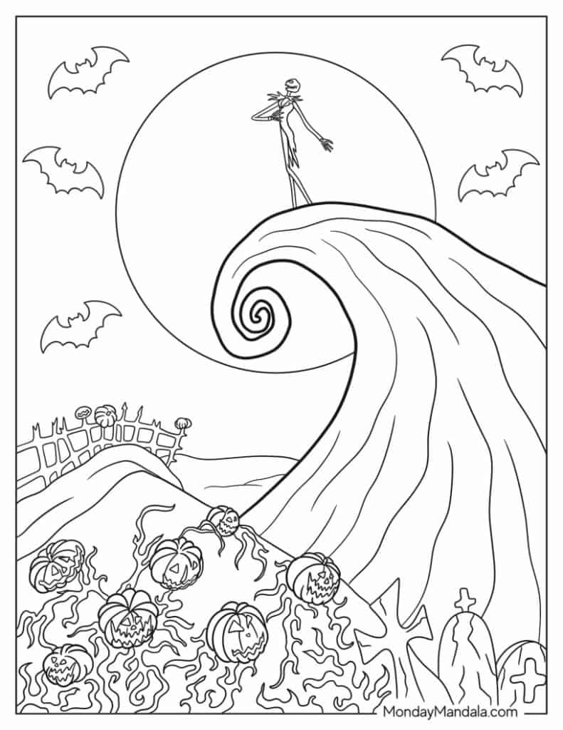 22 Nightmare Before Christmas Coloring Pages (Free Pdfs) regarding Printable Nightmare Before Christmascoloring Pages