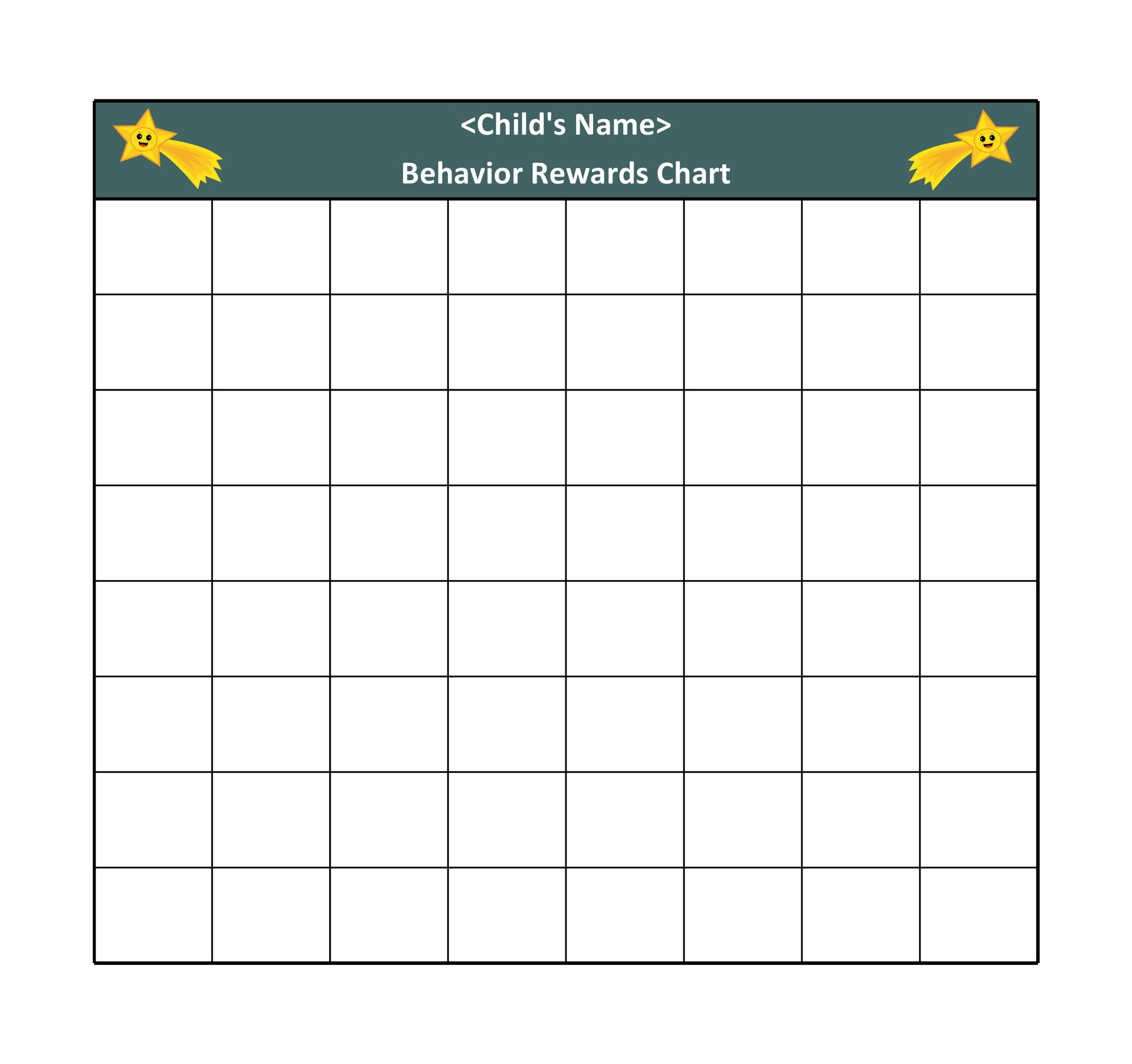 22 Printable Reward Charts For Kids (Pdf, Excel &amp;amp; Word) with regard to Blank Reward Chart Printable