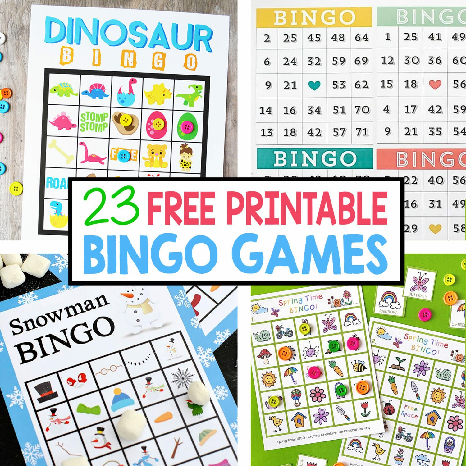 23 Free Printable Bingo Games - Crafting Cheerfully throughout Free Printable Bingo Game Cards