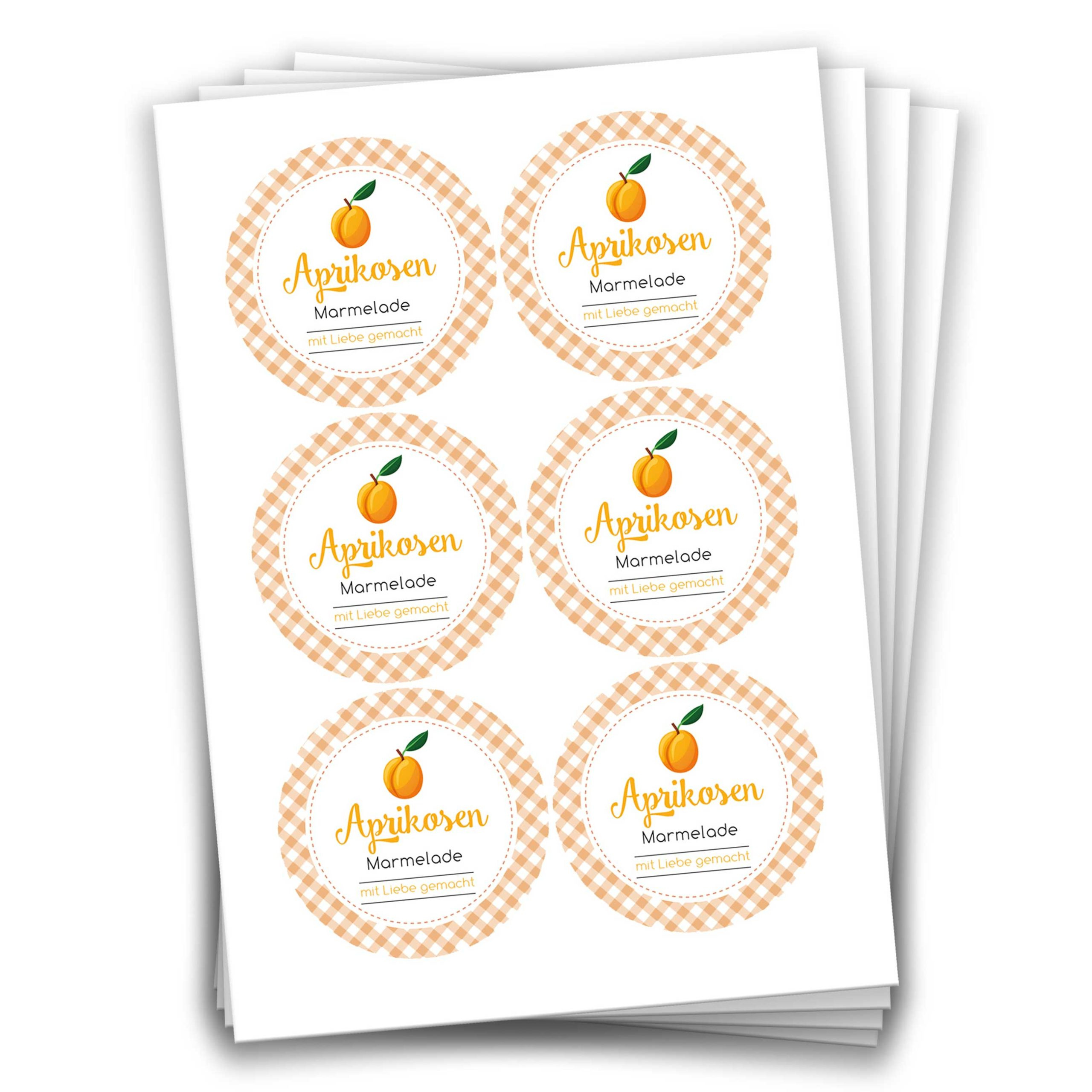 24 Aufkleber - Aprikosen-Marmelade inside Little Cutie Stickers Printable Free Printable