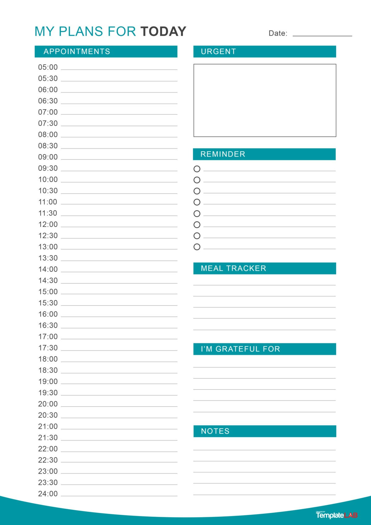 25 Printable Daily Planner Templates (Free In Word/Excel/Pdf) inside Downloadable Free Printable Daily Planner