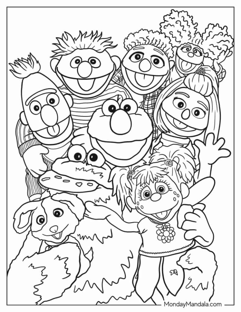 26 Sesame Street Coloring Pages (Free Pdf Printables) inside Easy Printable PicturesColor