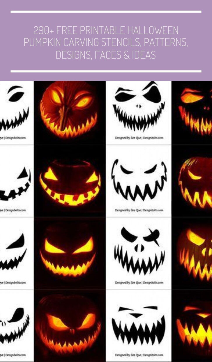 Printable Halloween Pumpkin Carving Stencils