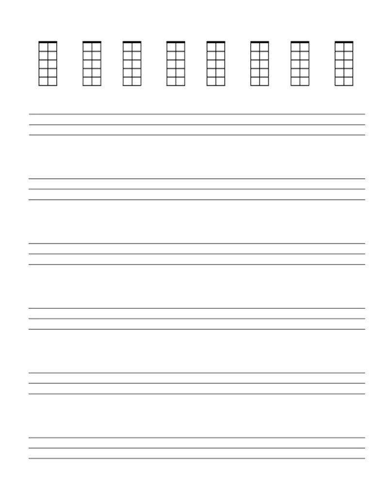 3-String Blank Tablature Workbook &amp;amp; Reference For Cigar Box Guitar inside 3 String Blankguitar Chord Printable