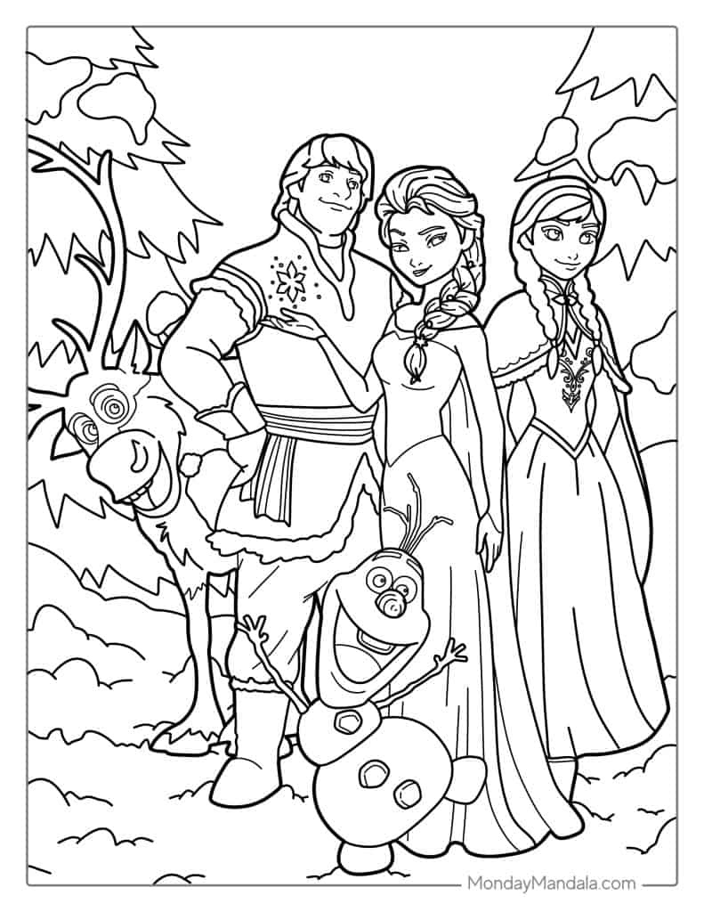 30 Elsa Coloring Pages (Free Pdf Printables) for Printable Frozen Picturescolor