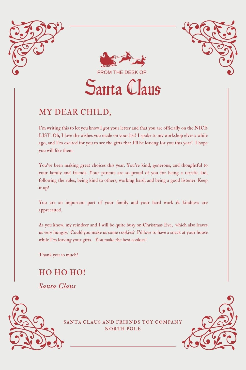 30+ Free Santa Letter Templates To Print &amp;amp; Use (Right Now!) - Your with Free Printable Letters From Santa Claus