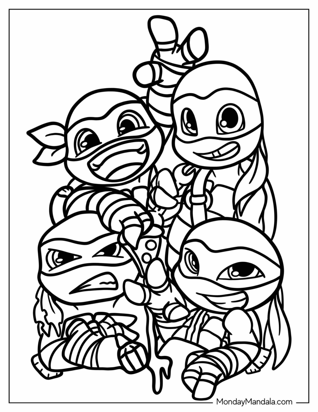 30 Ninja Turtles Coloring Pages (Free Pdf Printables) throughout Ninja Turtles Coloring Book Printable