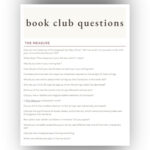 30 The Measure Book Club Questions (+ Printable Pdf) Pertaining To Printable Book Club Discussion Questions