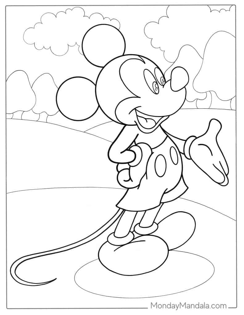 32 Mickey Mouse Coloring Pages (Free Pdf Printables) regarding Mickey Mouse Coloring Sheets Printable