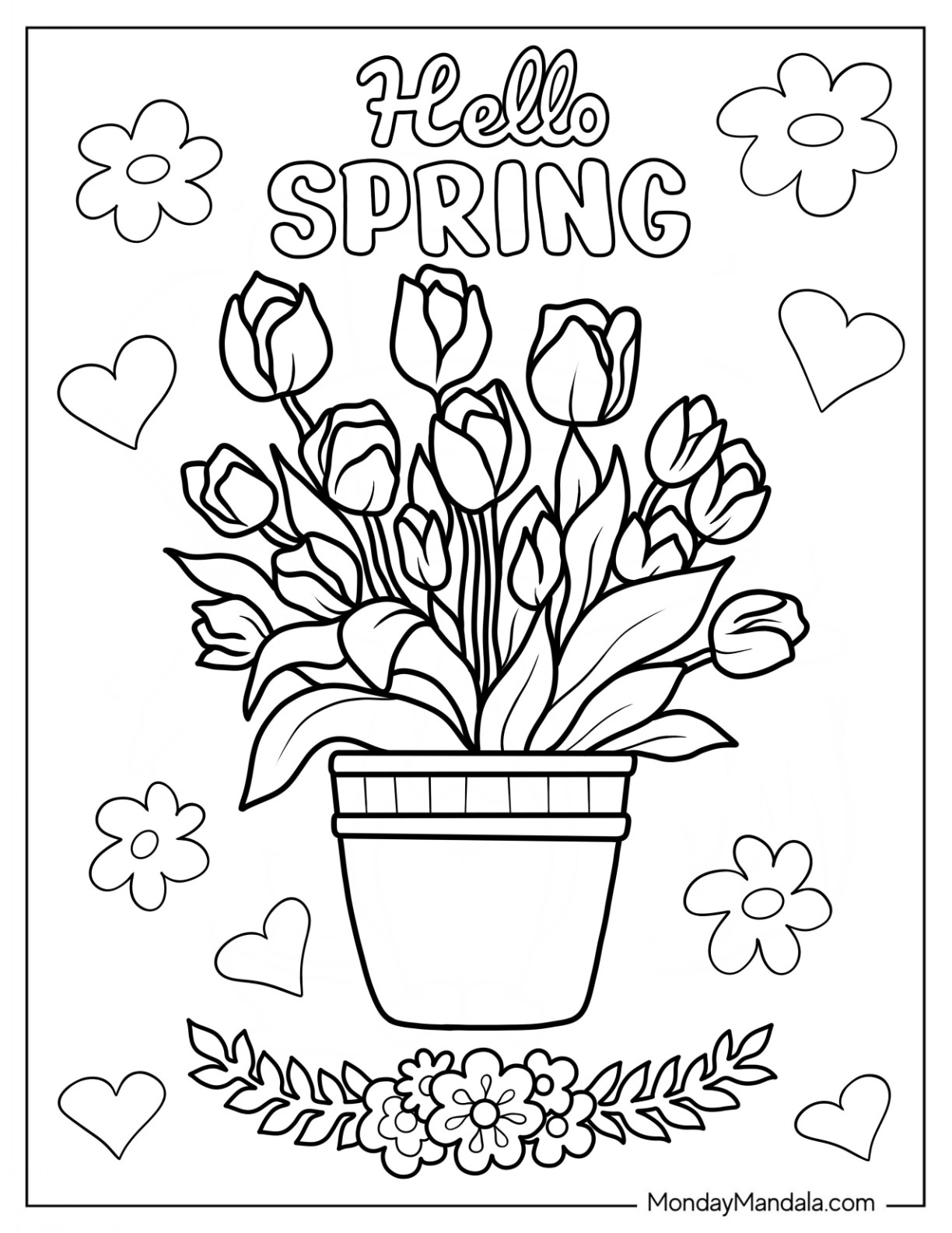 36 Spring Coloring Pages (Free Pdf Printables) with regard to Spring Coloring Sheets Printable