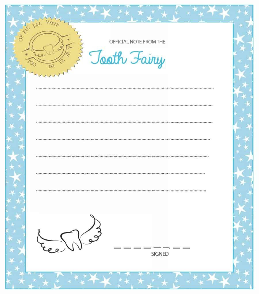 37 Tooth Fairy Certificates &amp;amp; Letter Templates - Printabletemplates throughout Tooth Fairy Letter Printable