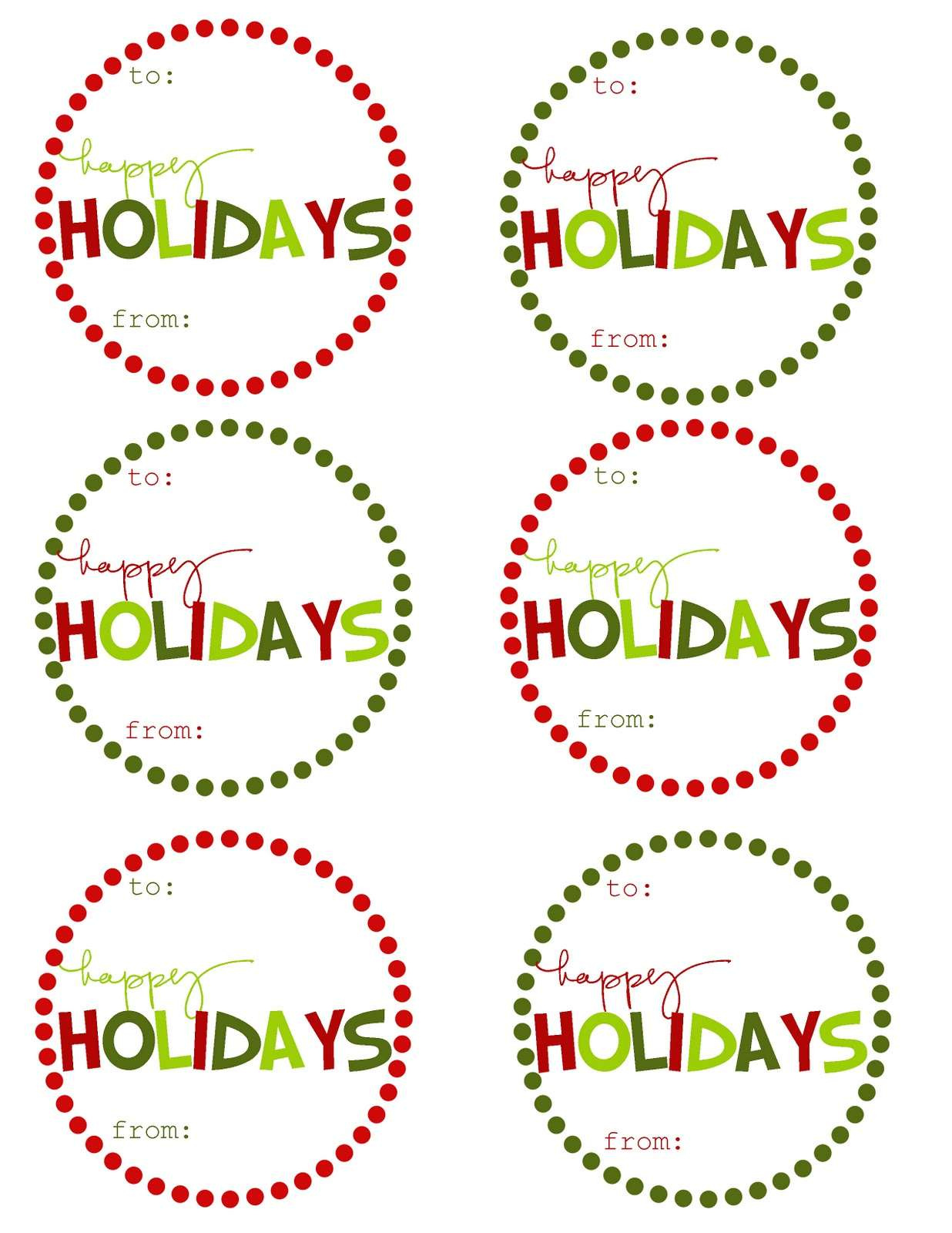 38 Sets Of Free Printable Christmas Gift Tags for Christmas Gift Tags Printable