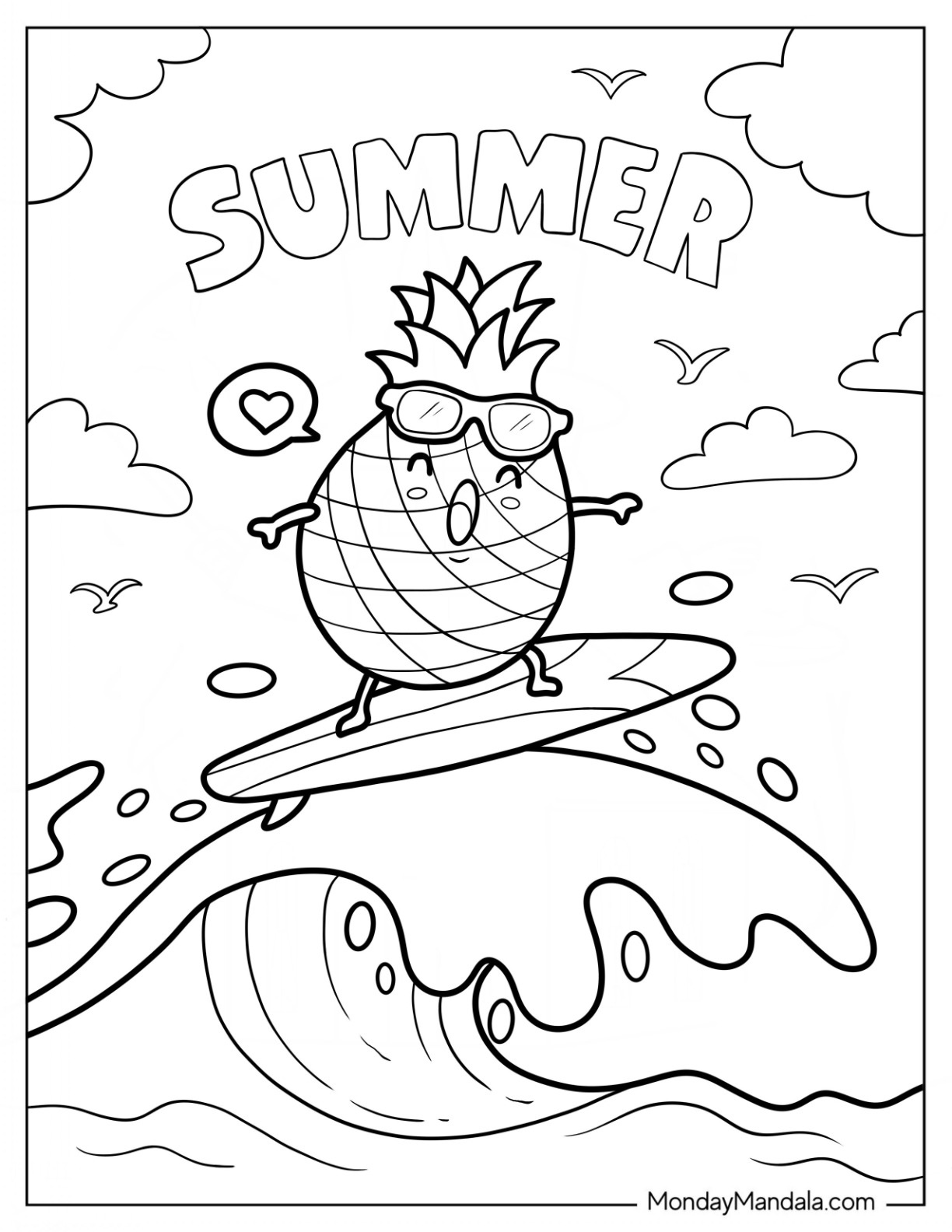 38 Summer Coloring Pages (Free Pdf Printables) pertaining to Summer Coloring Sheets Printable