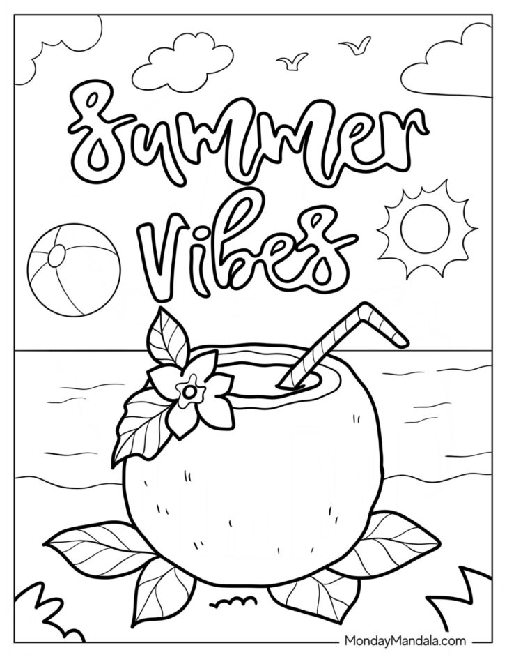 Summer Coloring Sheets Printable