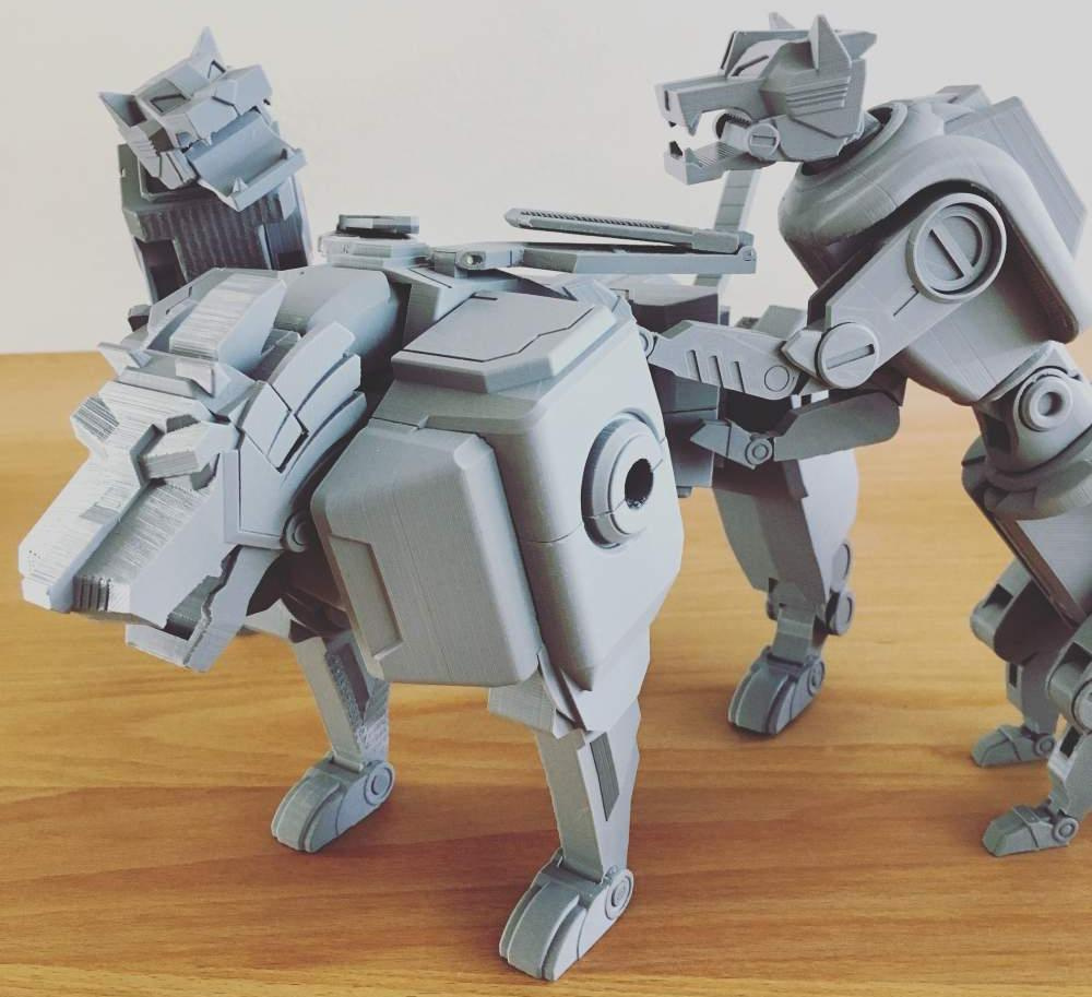 3D Print Your Own 17-Inch-Tall Fully-Articulated Voltron: Defender throughout 3D Printable Voltron Lions