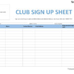 40 Sign Up Sheet / Sign In Sheet Templates (Word & Excel) Throughout Sign Up Sheet Printable