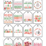 400+ Cutest Printable Christmas Tags (Free Pdf)   Cassie Smallwood In Christmas Gift Tags Free Printable