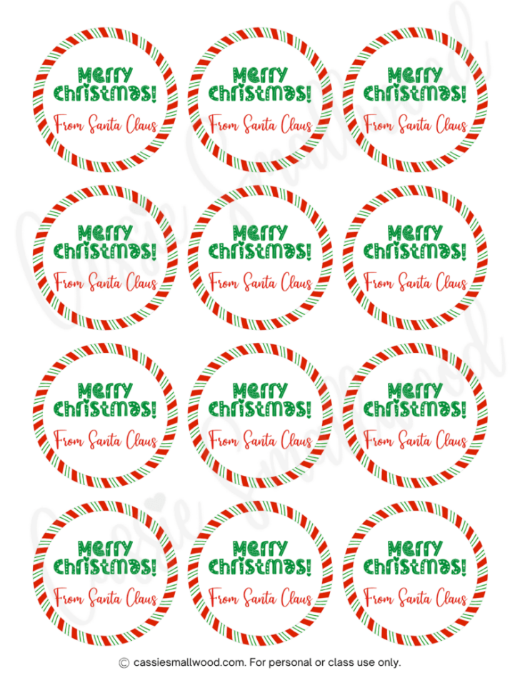 Printable Christmas Labels For Presents