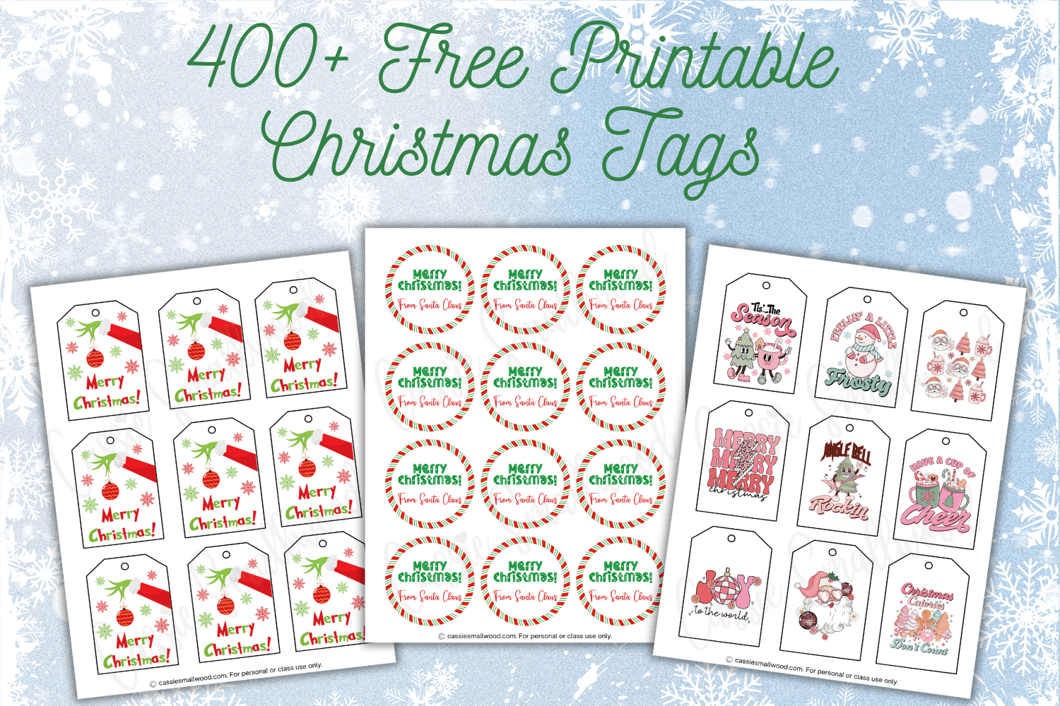 400+ Cutest Printable Christmas Tags (Free Pdf) - Cassie Smallwood within ChristmasFrom Tags Printable