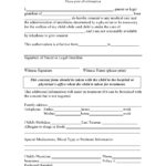 43 Printable Medical Consent Forms For Minor (Free) With Regard To Printable Medical Consent Form For Minor While Parents Are Away