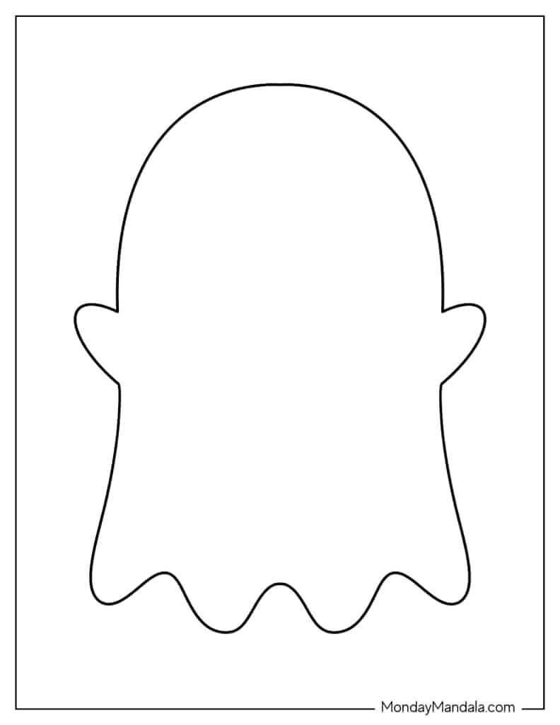 48 Ghost Templates (Free Pdf Printables) pertaining to Printable Ghost Ball Template