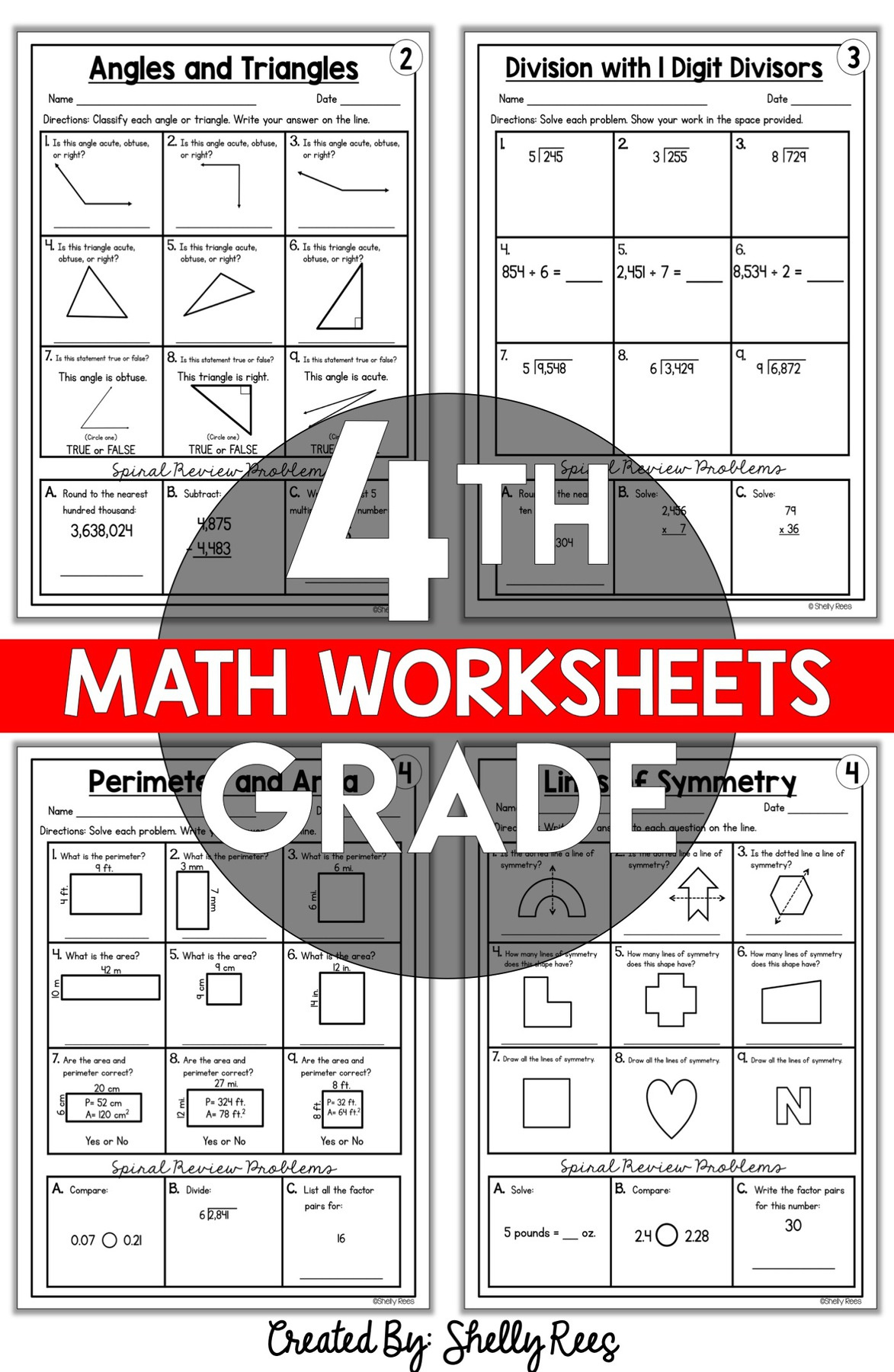 4Th Grade Math Worksheets Free And Printable - Appletastic Learning with regard to Printable 4th Grade Math Worksheets