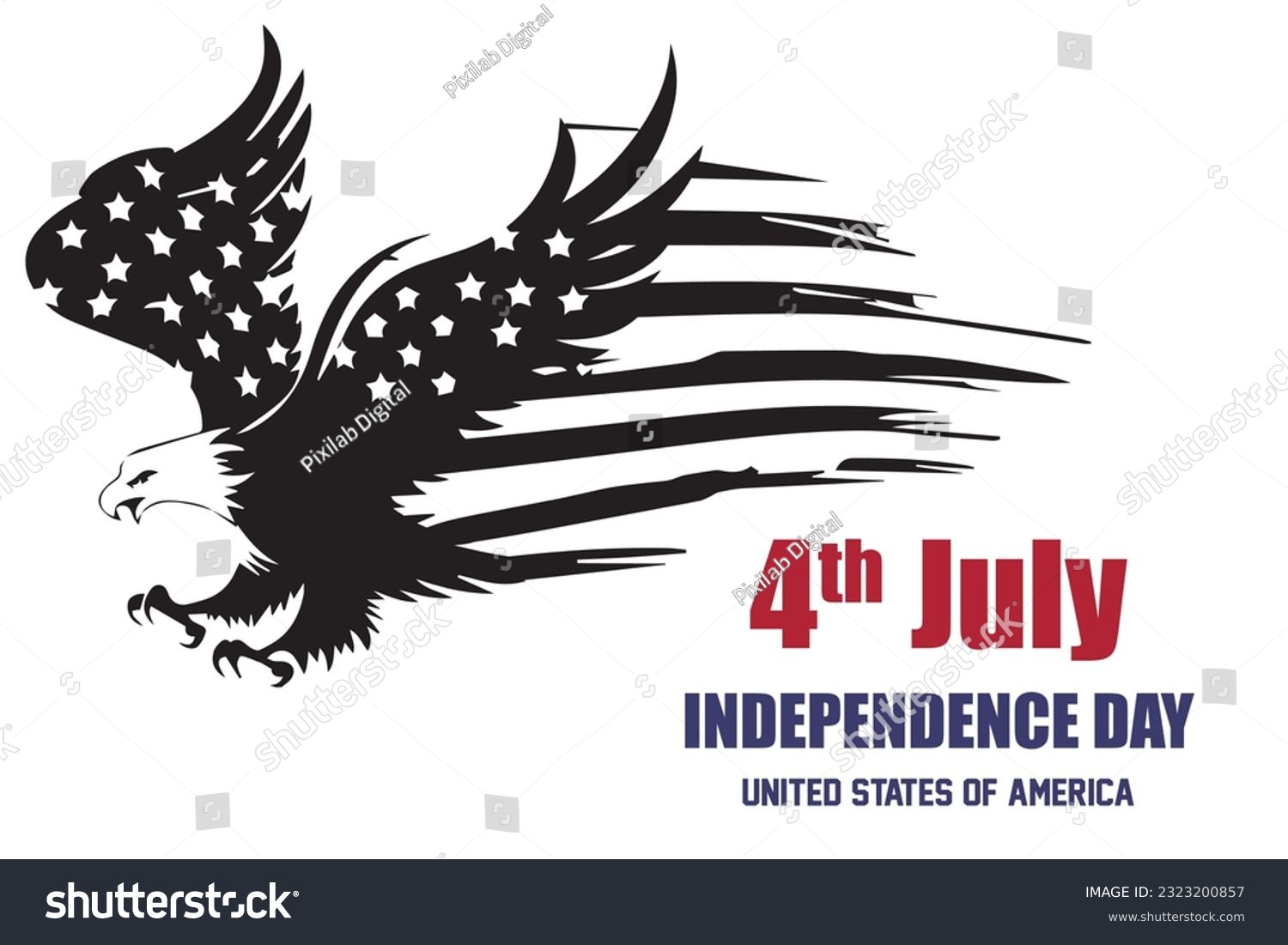 4Th July Usa Flag Eagle Independence Stock Vector (Royalty Free regarding Printable 4th of July Eagle Stencils