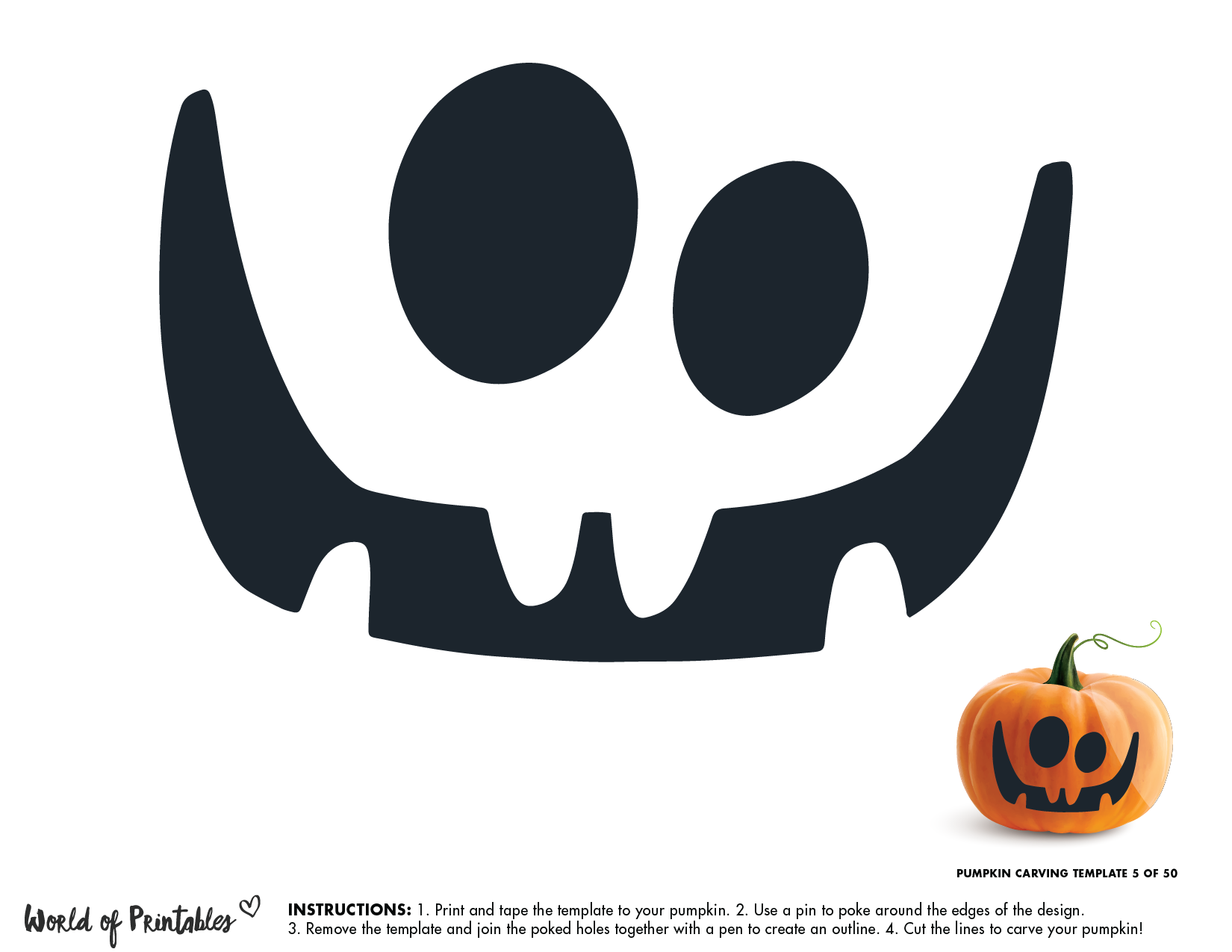 50 Easy Pumpkin Carving Stencils + The Ultimate Guide To Pumpkin in Free Pumpkin Carving Patterns Printable