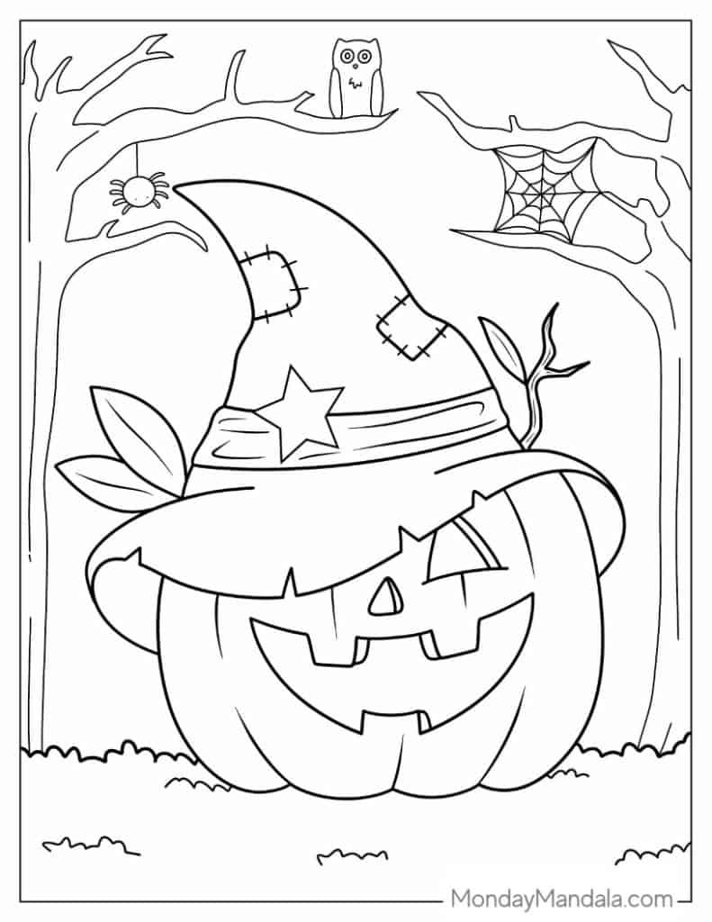 500 Halloween Coloring Pages (Free Pdf Printables) inside Printable Halloween Coloring Sheets