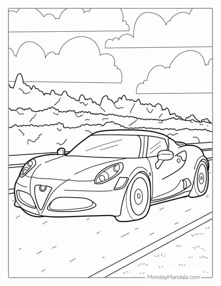 Printable Colouring Pages Cars