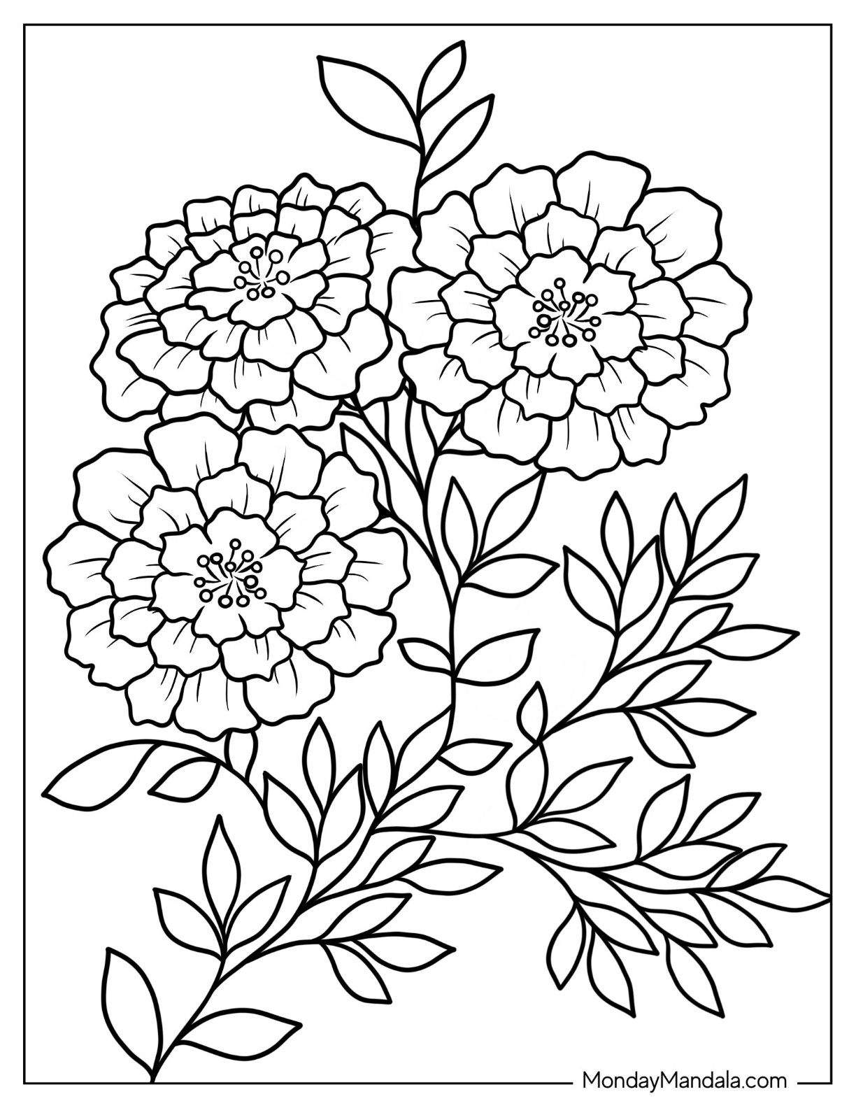 53 Flower Coloring Pages (Free Pdf Printables) pertaining to Printable Flower Coloring Sheets