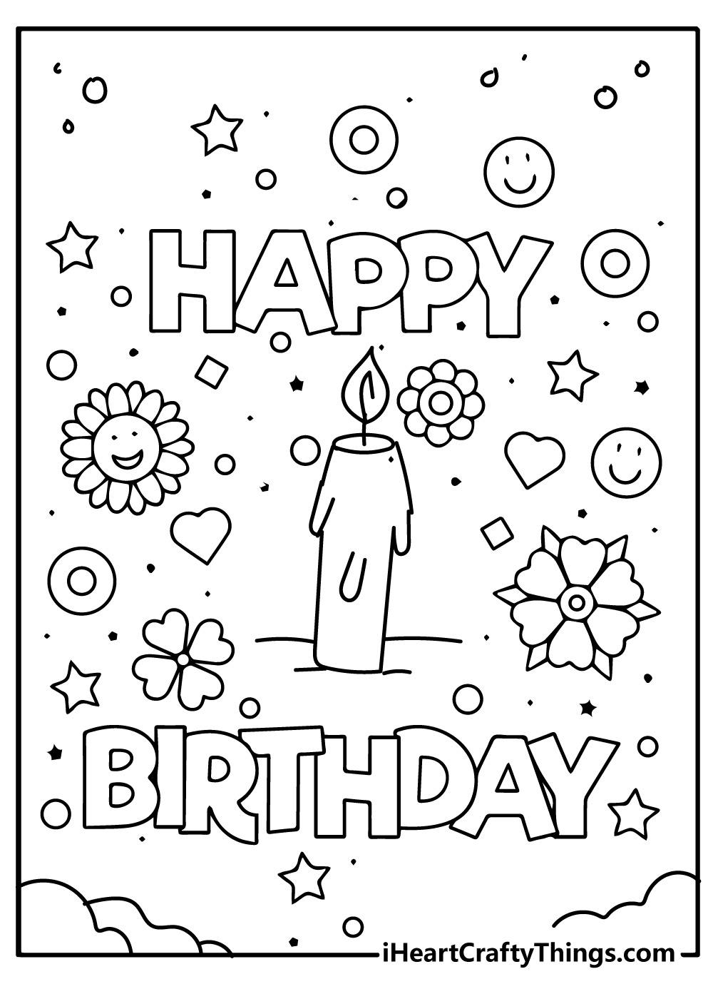 56 Happy Birthday Coloring Pages &amp;amp; Cards (100% Free) regarding Happy Birthday Coloring Printables