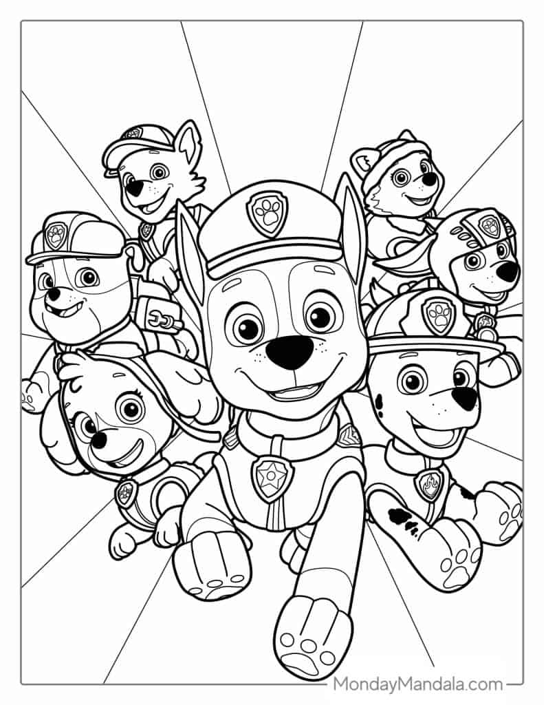 58 Paw Patrol Coloring Pages (Free Pdf Printables) in Printable Colouring Pages Paw Patrol