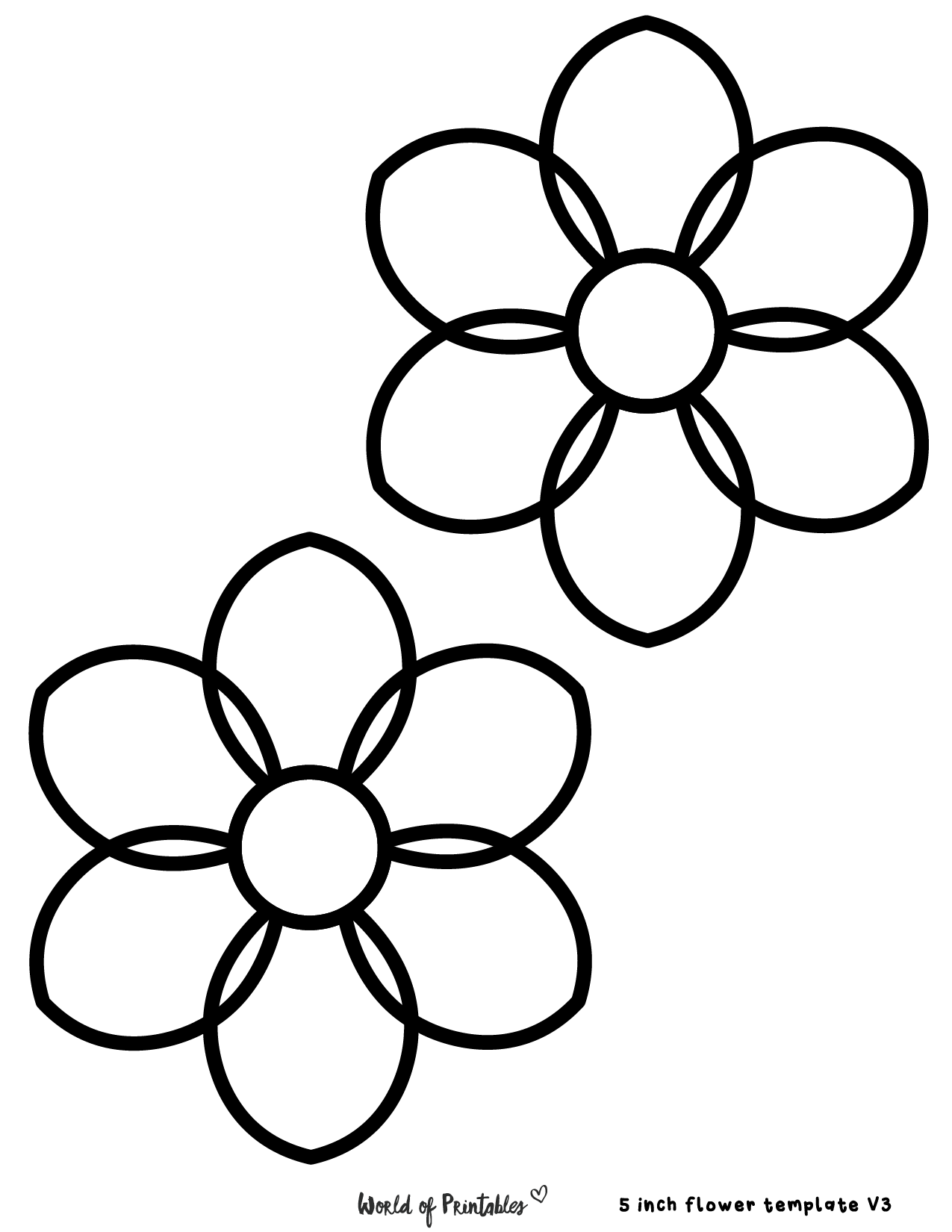 60 Best Free Flower Templates - World Of Printables intended for Free Printable Flower Template