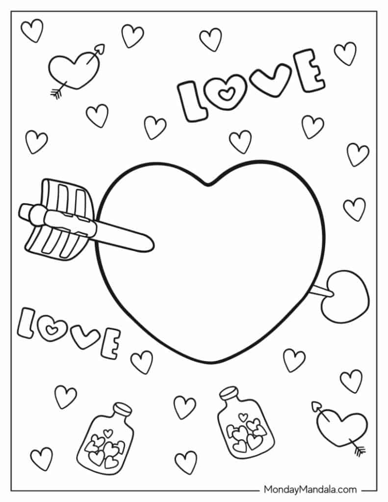 60 Heart Coloring Pages (Free Pdf Printables) in Printable Heart Picturescolor