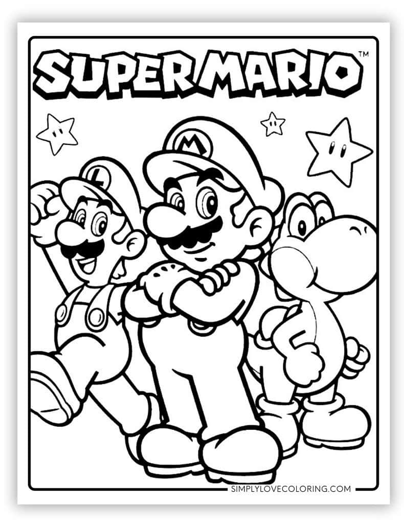 62 Mario Coloring Pages (Free Pdf Printables) - Simply Love Coloring pertaining to Super Mario Coloring Printables