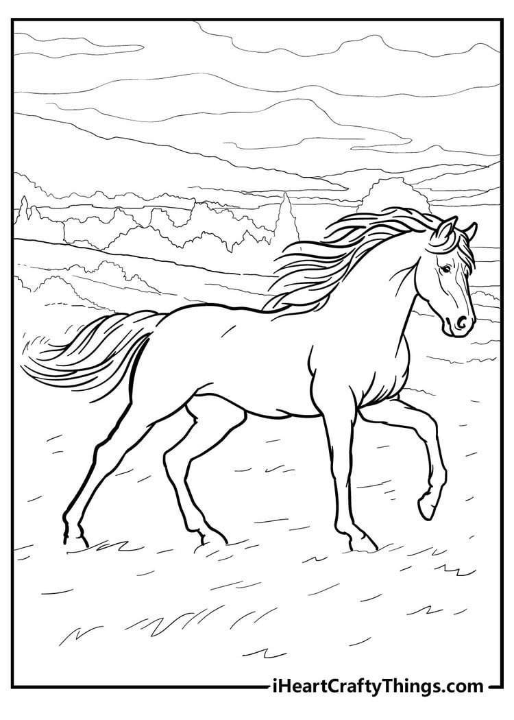 65 Horse Coloring Pages (100% Free Printables) regarding Horse Coloring Sheets Printable